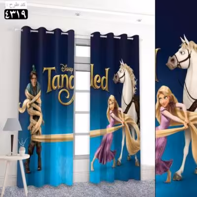 پرده تصویری طرح گیسو کمند