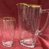 پارچ و لیوان ونا لب طلا (پس کرایه)