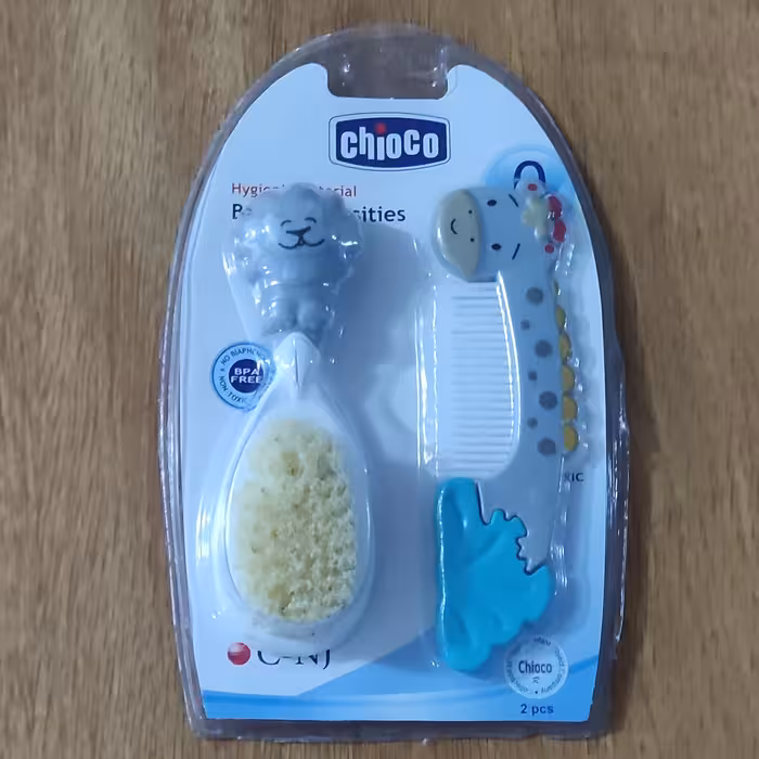 ست نوزاد برس و شانه مو نوزادی برند chioco 