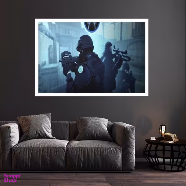 تابلو بکلیت طرح بازی Counter-Strike مدل قاب شاسی W-s9637