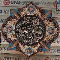 ابعاد شیشه خور 20×20 قاب نقاشی وخاتم باپلاک قلمزنی 
