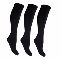 جوراب  ضخیم سما رنگ مشکی بلند بسته 3 جفتی کد 44