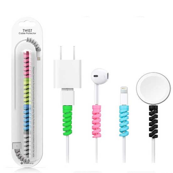 محافظ کابل 4 تیکه سیلیکونی طرح فنری Protector Silicone Cable