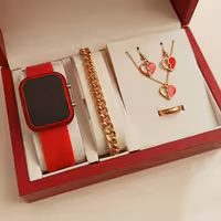 ولنتاین ست ساعت قرمز و نیمست قلبی شیک و جذاب ارسال رایگان 