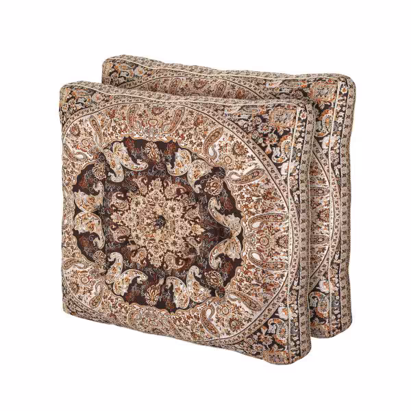 پشتی سنتی ترمه مدل شاه پسند کد Sh-ghv بسته 2 عددی