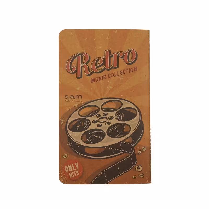 دفتر یادداشت 40 برگ اسلیم ته دوخت سم طرح حلقه نوار فیلم