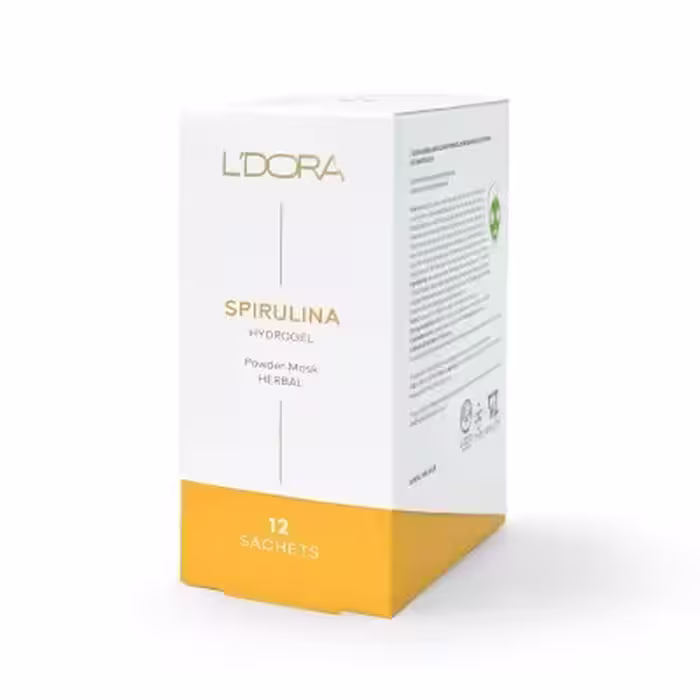 ماسک پودری اسپیرولینا هیدروژلی حاوی سفیده تخم مرغ و کیوتن لدورا هربال
