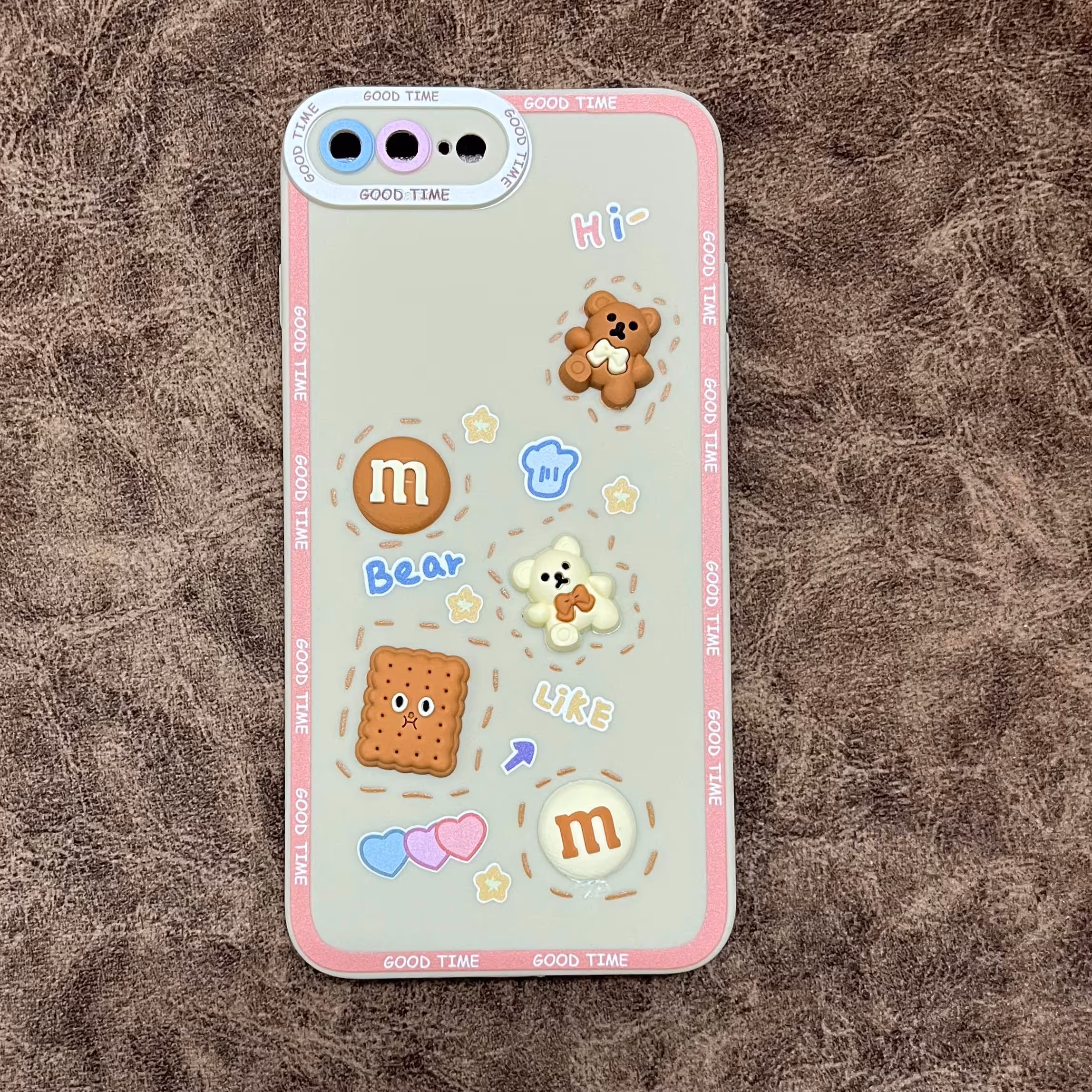 قاب  ( کاور  ) سیلیکونی عروسکی خرس برجسته برمناسب آیفون 7 plus 8 plus پلاس