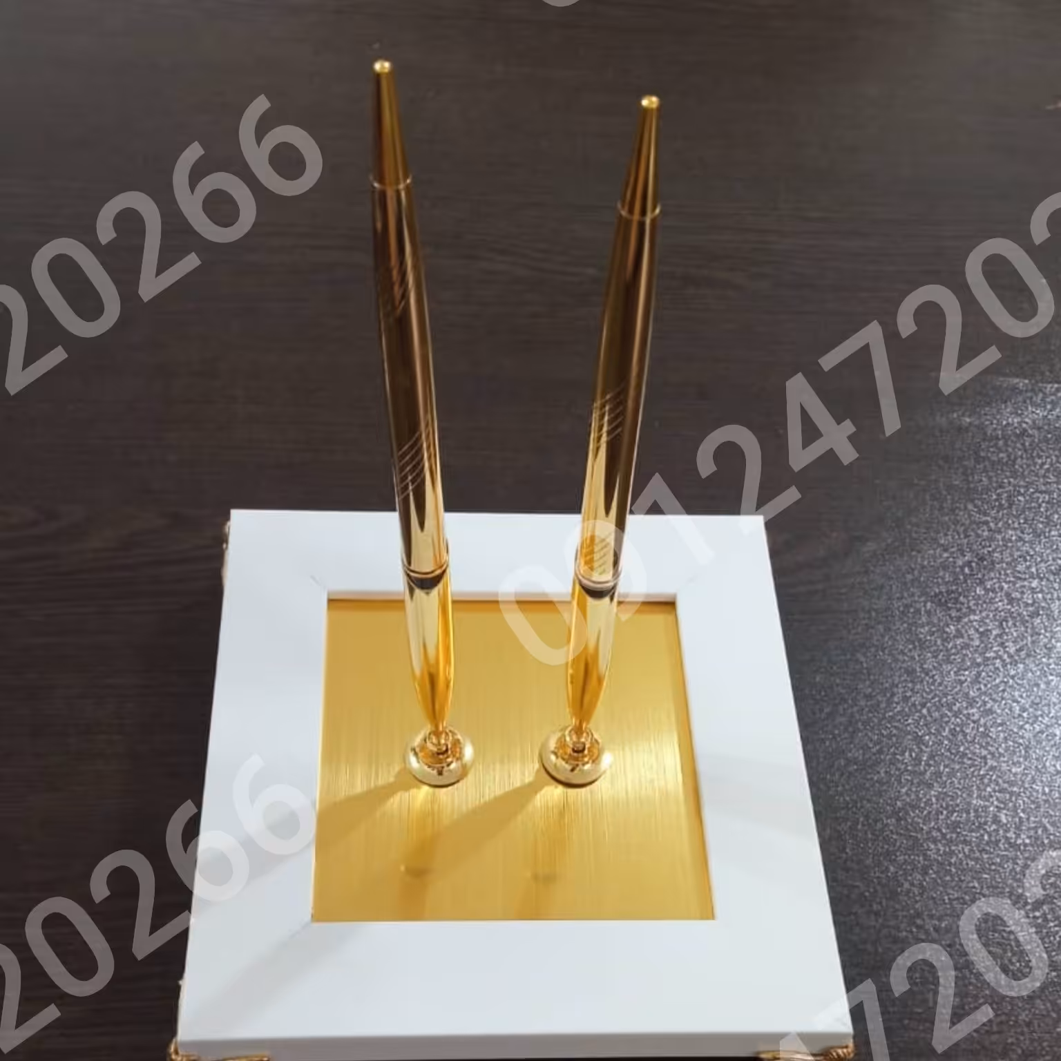 ست  روکش طلا 24عیار رومیزی خودکار و خودنویس به همراه حک اسم رایگان و شناسنامه 