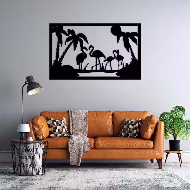 استیکر دیواری طرح فلامینگو کد 02