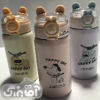 قمقمه نی دار داخل استیل گوش دار