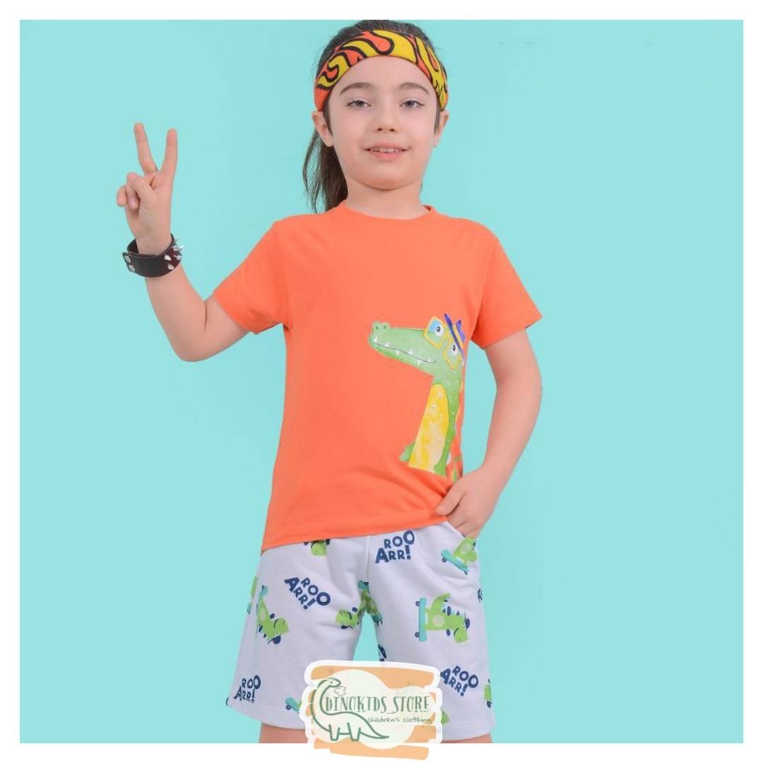 تیشرت شلوارم داینو نخ پنبه عالی