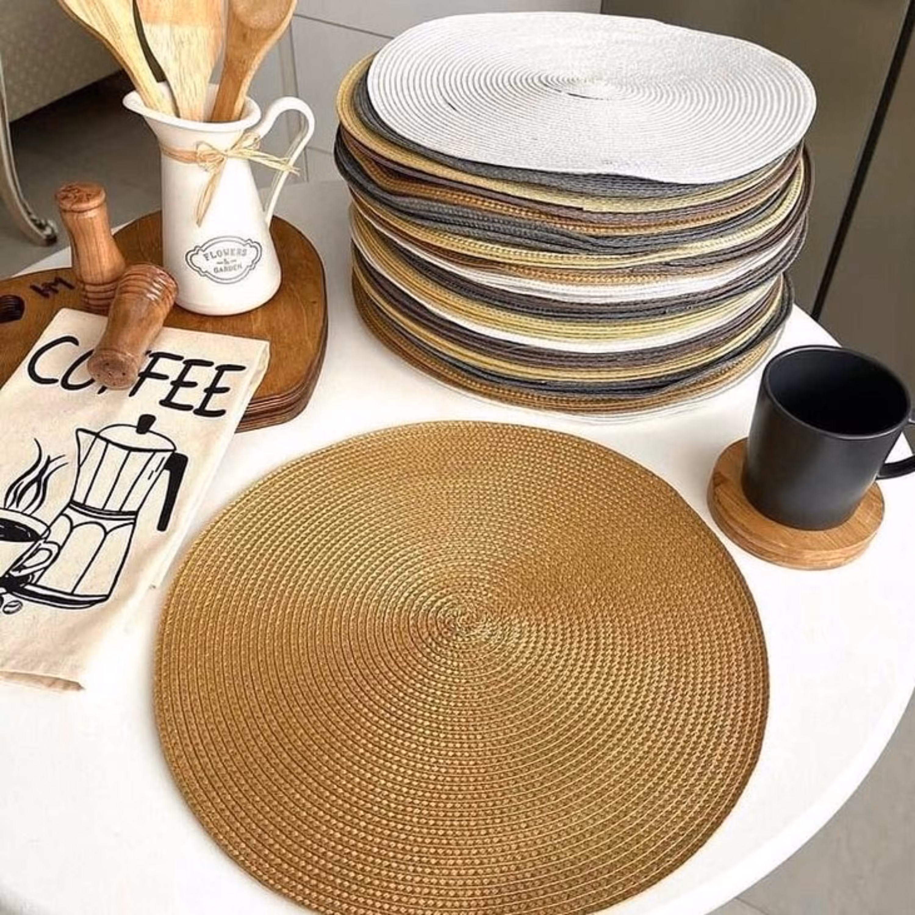 زیر بشقابی کنفی قابل شست و شو قطر 39 سانت