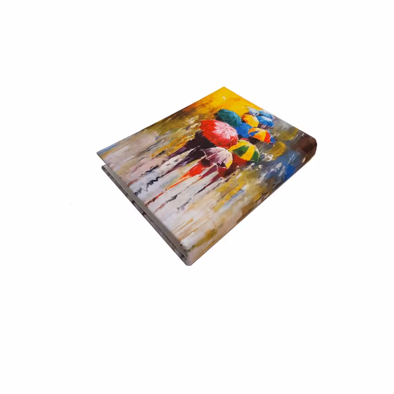 دفتر کلاسوری پارچه ای پدیده نقش مدل 26 حلقه طرح آبرنگ