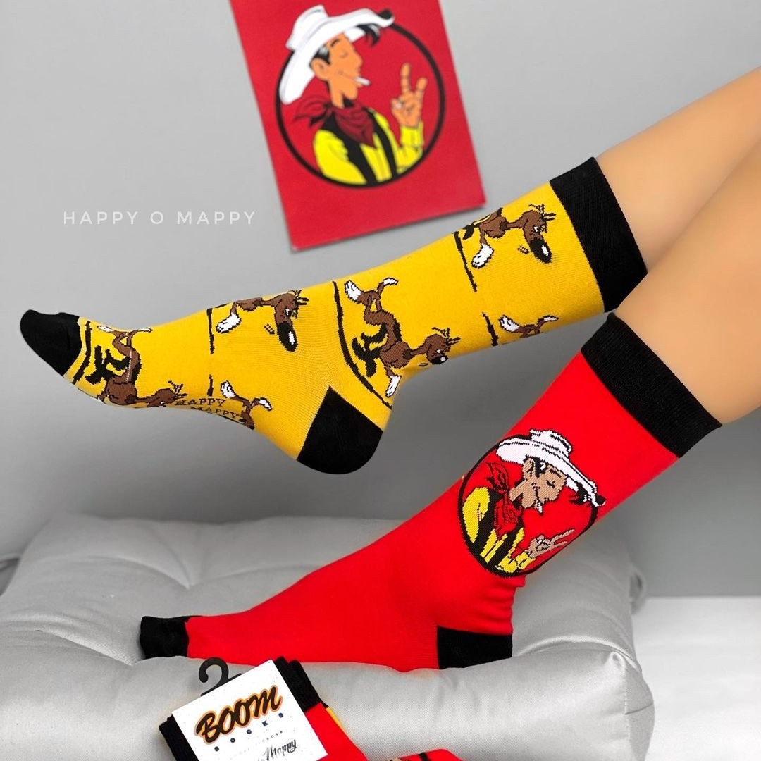 جوراب ساقدار  لوک خوش شانس تا به تا نخ پنبه فری سایز