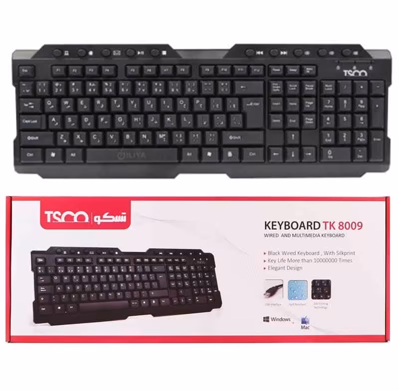 کیبورد سیمی تسکو TK 8009