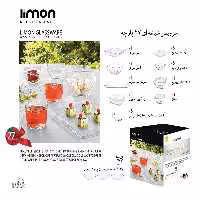 سرویس جهیزیه و پذیرایی 27 پارچه شیشه ای لیمون کد 2351