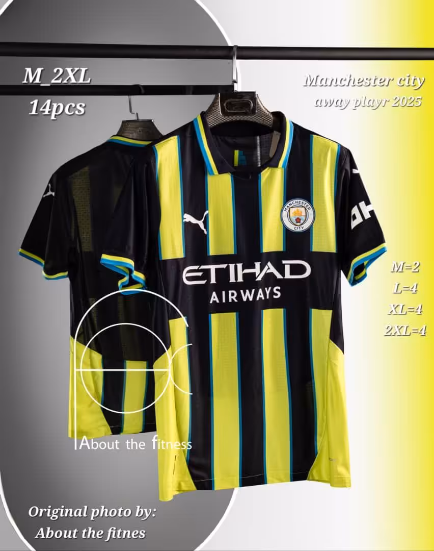 کیت دوم منچسترسیتی 2024-2025 ورژن پلیر (بازیکن)