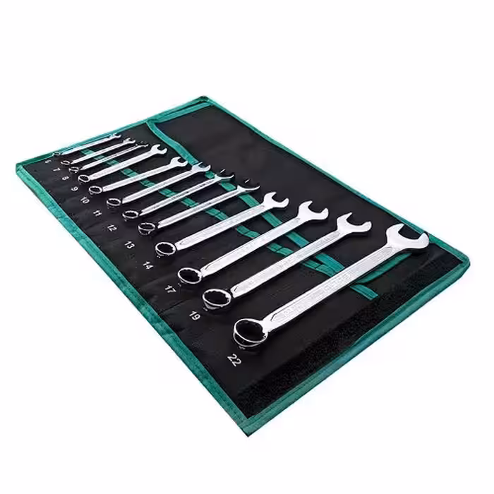 آچار یکسر تخت یکسر رینگی مجموعه 12 عددی (کیفی)