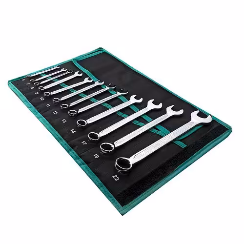 آچار یکسر تخت یکسر رینگی مجموعه 12 عددی (کیفی)