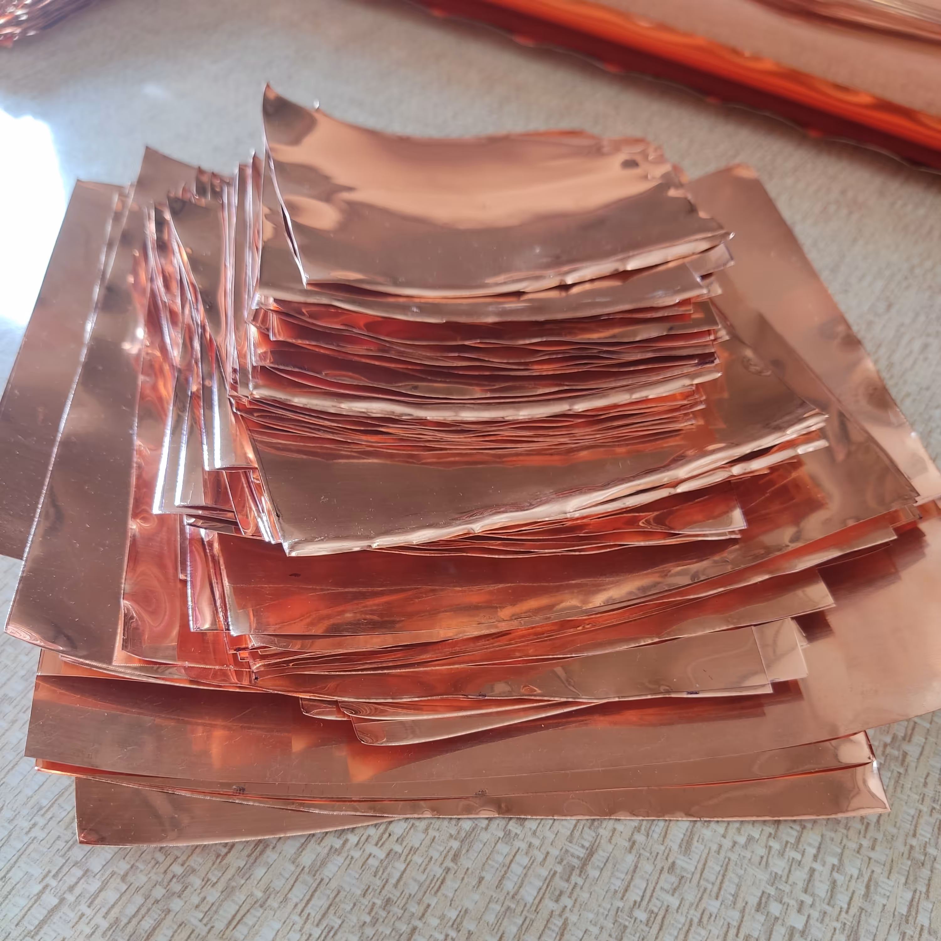  ورق مس ورق مسی 10 در 8 سانت  ده عدد