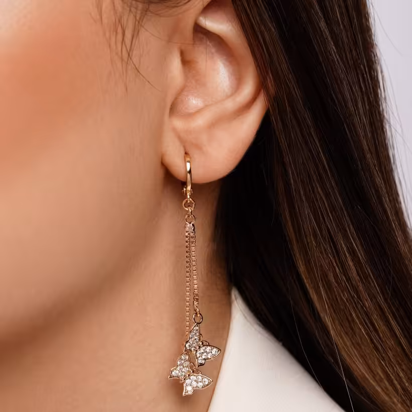 گوشواره آویز پروانه