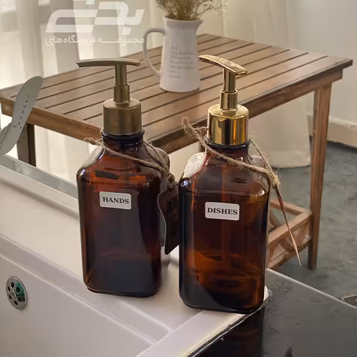 جا مایع شیشه ای مدل پارلا قهوه ای طلایی مات دنیز