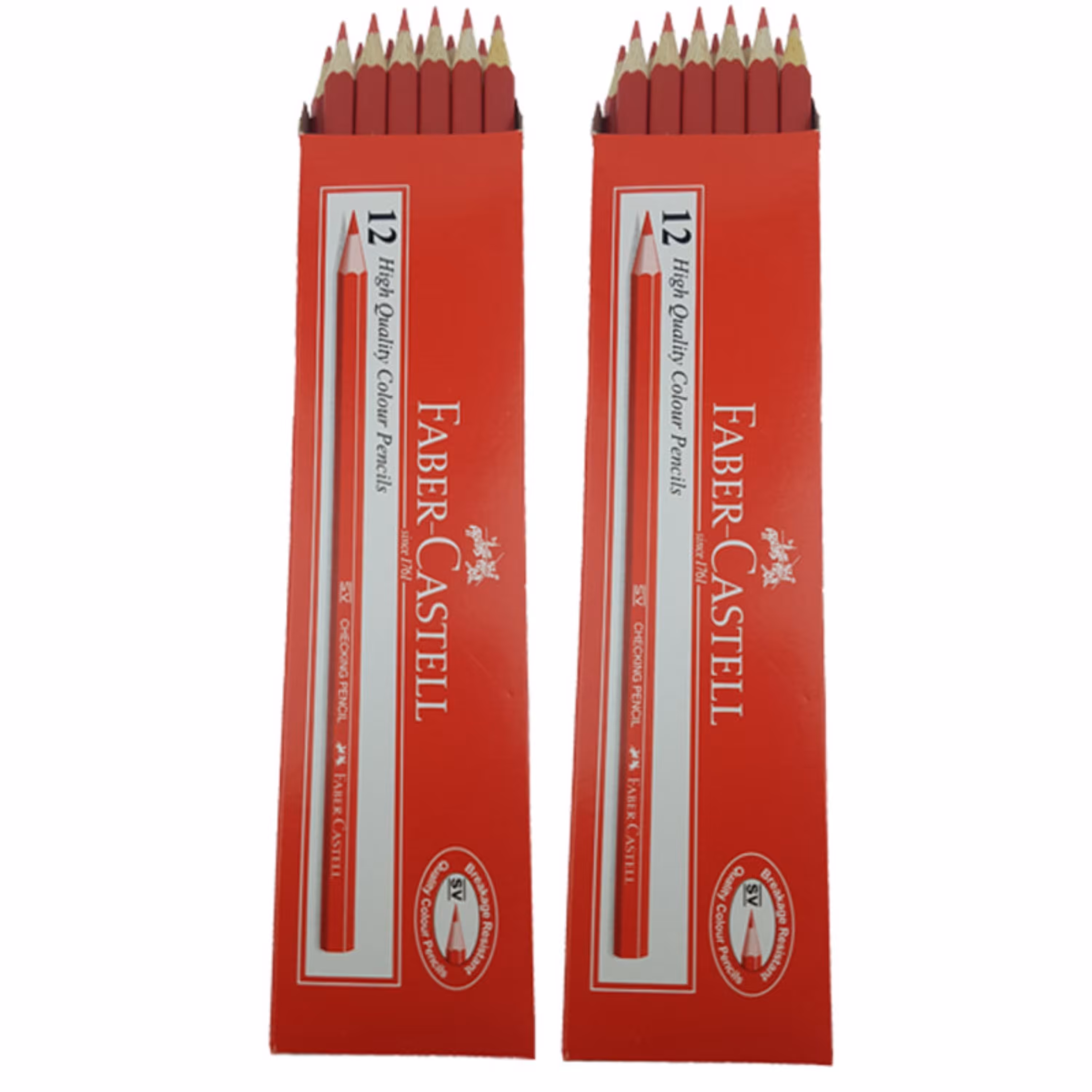 مداد قرمز فابر کاستل اصل بسته 12 عددی