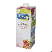 شیر سویا طعم توت فرنگی مانداسوی 