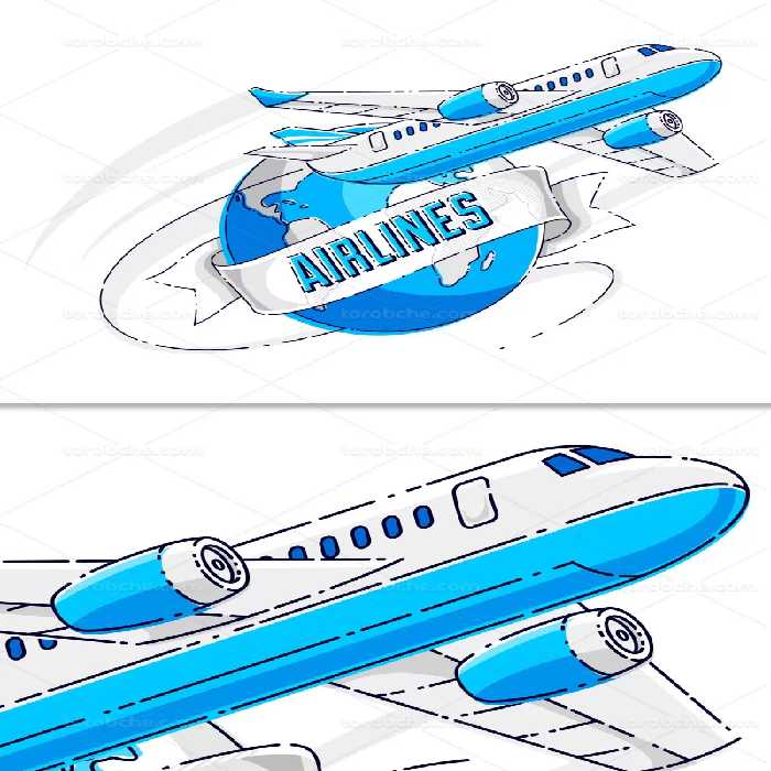 وکتور تور هواپیما با کیفیت | گرافیک با طعم تربچه