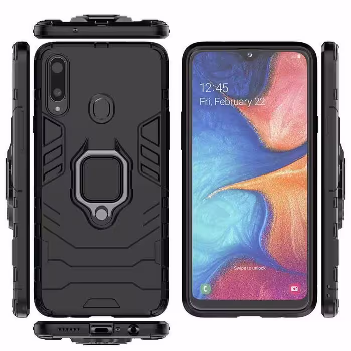 قاب محافظ ضد ضربه انگشتی سامسونگ Samsung Galaxy A20S - سبز