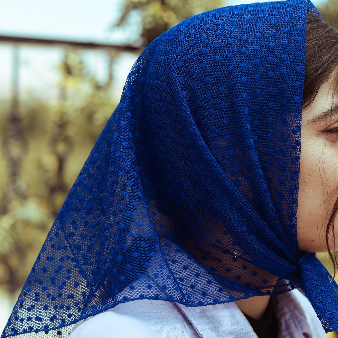 مینی اسکارف سرمه ای