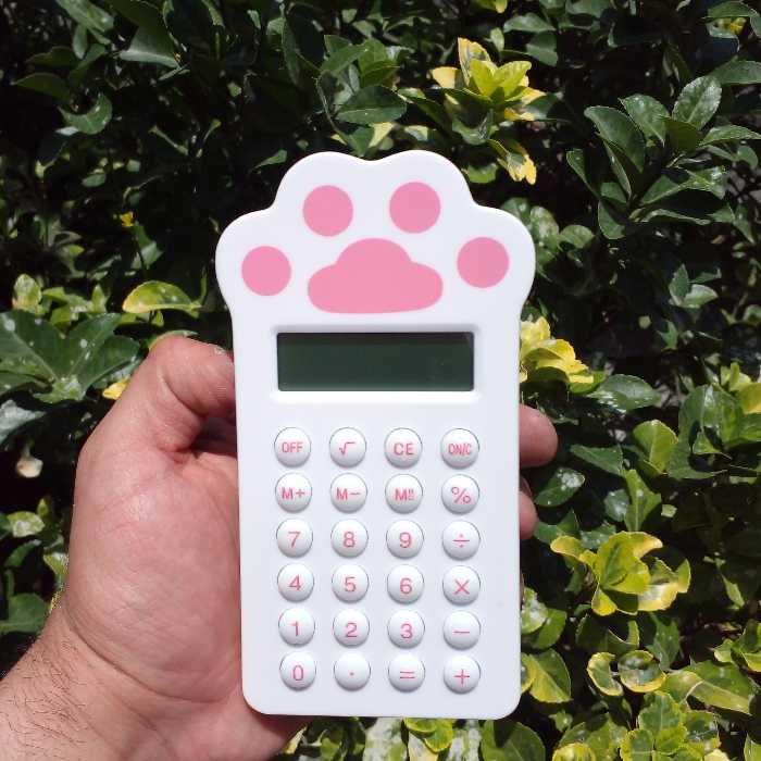 ماشین حساب مدل پنجه جنس اصلی و درجه یک 8 رقمی ( اعداد بزرگ و خوانا )