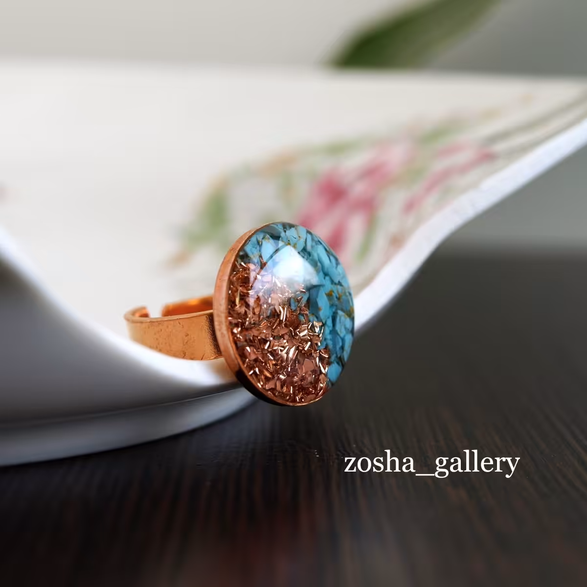 انگشتر جذاب مسی قابل سایز شدن و رنگ ثابت