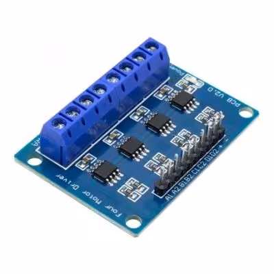 مجموعه 2 عددی ماژول درایور موتور چهار کاناله H-Bridge برای استپ موتور و موتور DC