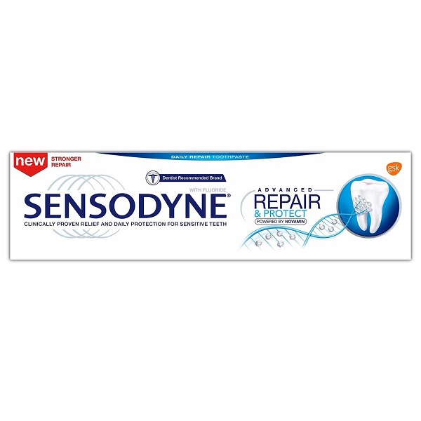 خمیر دندان ترمیم کننده دندانهای حساس سنسوداین رنگ آبی | مدل Repair Protect ریپیر پروتکت | 75 میل