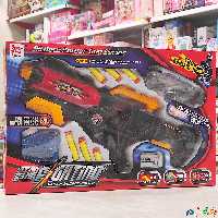 اسباب بازی تفنگ دو حالته تیر پرتاب کن به همراه تیرابری و تیر ژله ای وارداتی ابعاد 42در 18 سانت