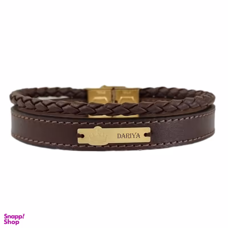 دستبند طلا 18 عیار مردانه لیردا مدل اسم داریا 6722