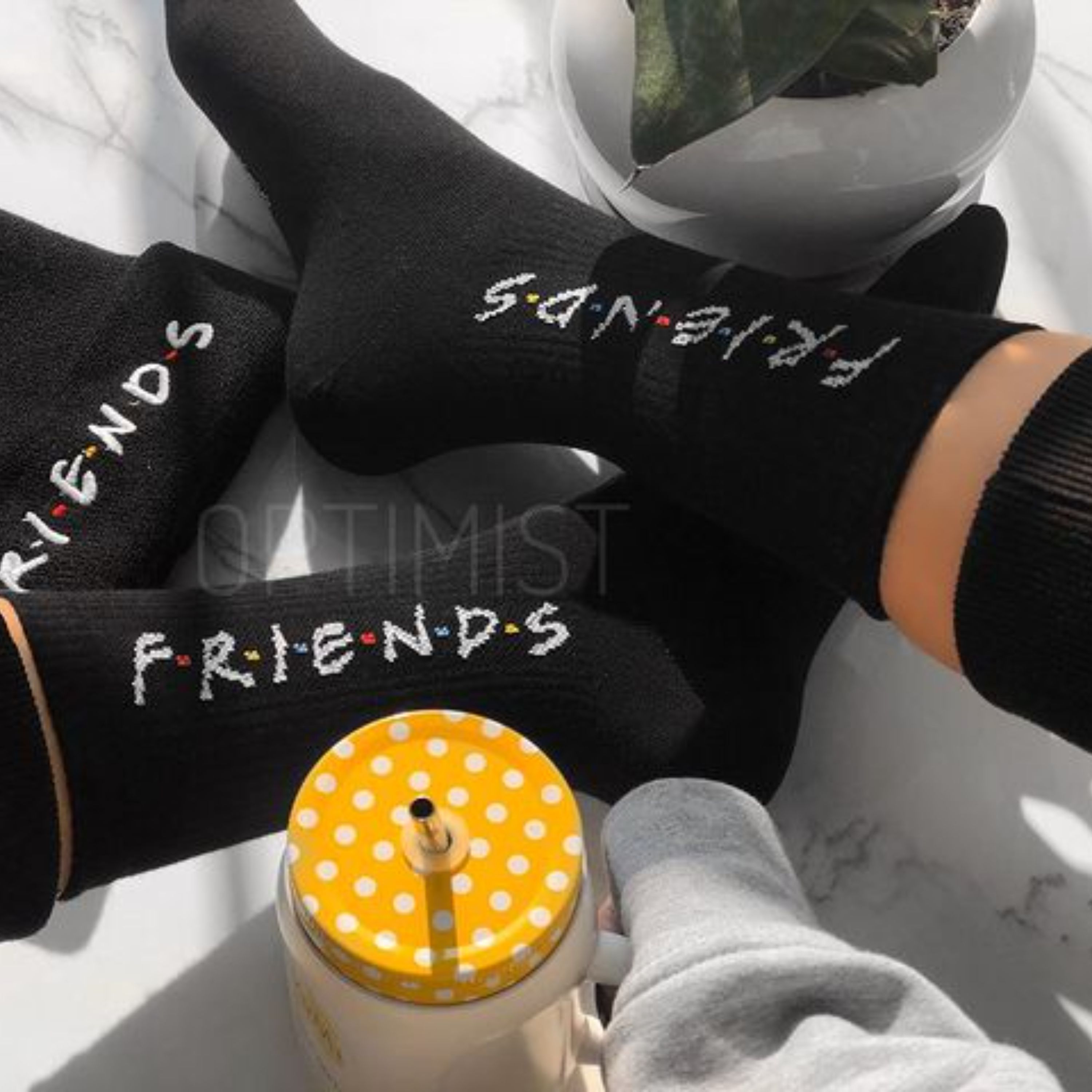 جوراب ساقدار فرندز FRIENDS مشکی