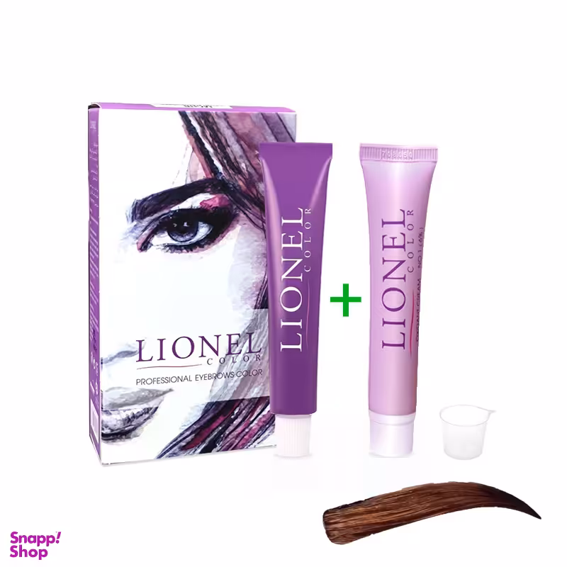 کیت رنگ ابرو لیونل (Lionel) شماره LC8 رنگ کاراملی روشن حجم 15 میلی‌لیتر