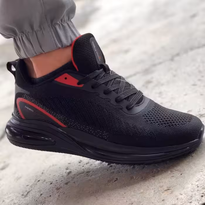 936 کتونی مردانه فشن fashion رنگ مشکی قرمز 