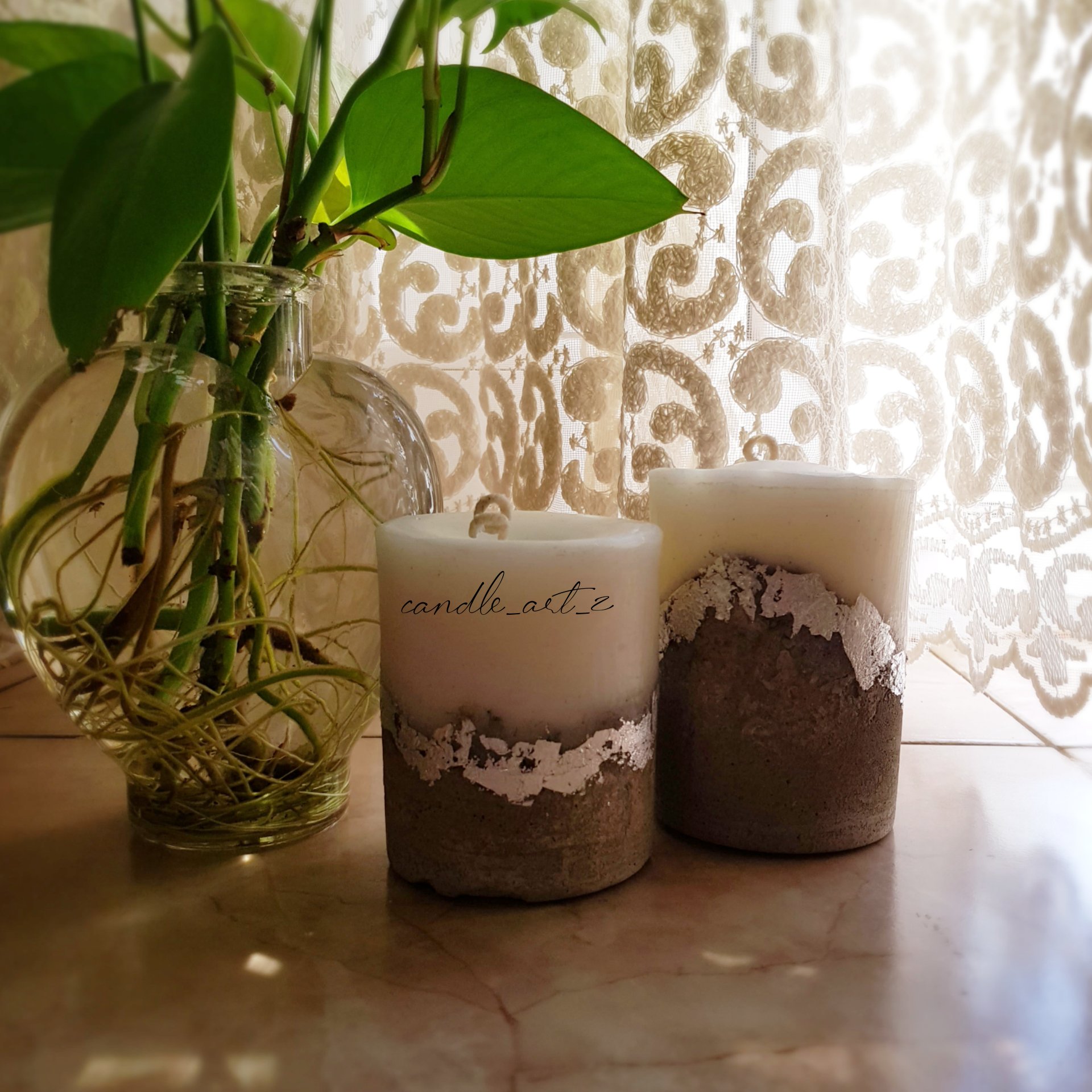 ست شمع بتنی