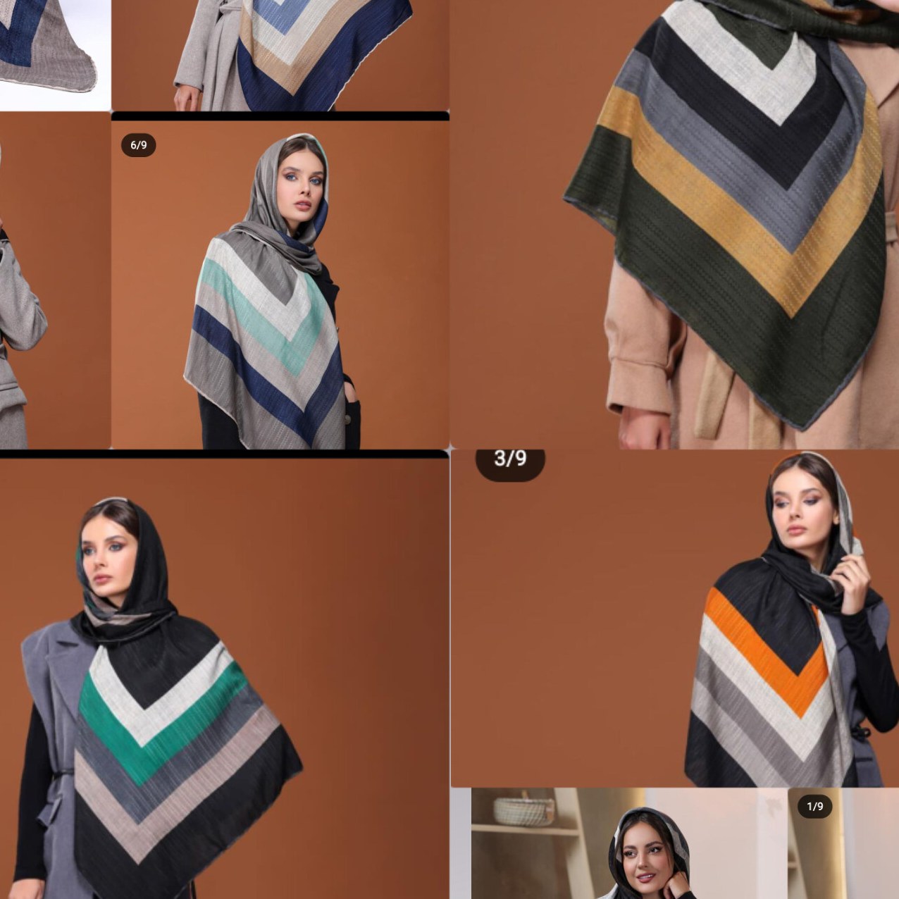 روسری زنانه نخی دور دوز