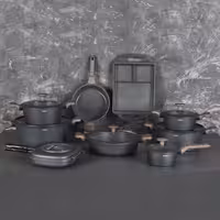 سرویس قابلمه 17 پارچه 4 رنگ ( چوب تیره) جی فی نی GIFFINI 