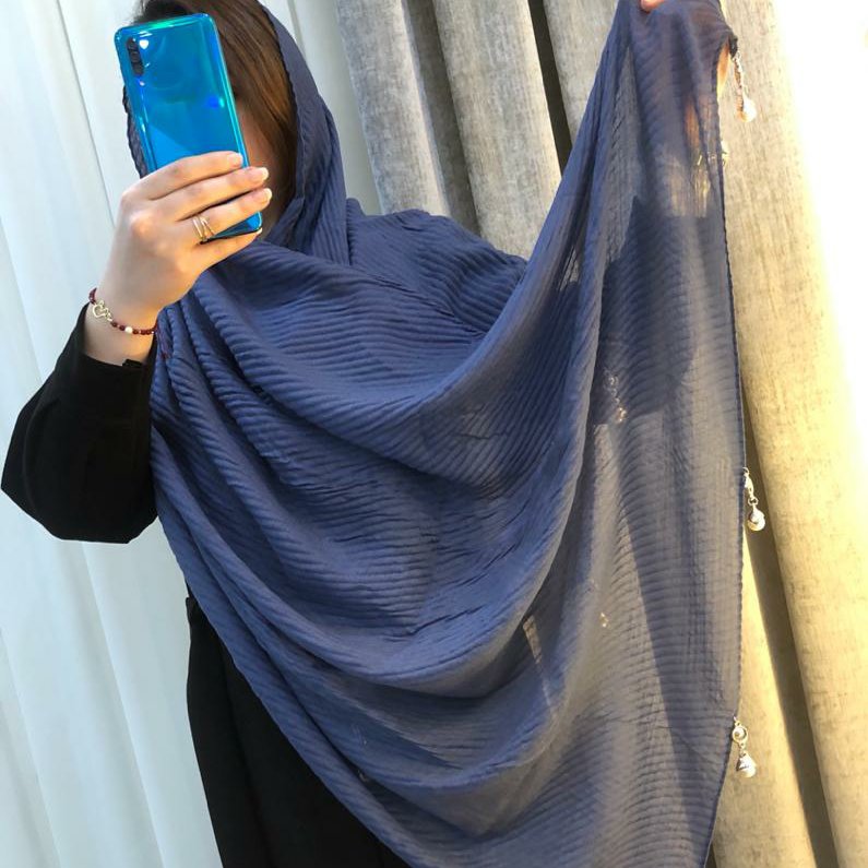 شال پلیسه  نخی