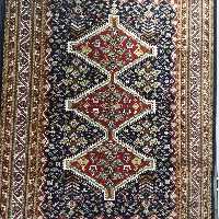 فرش پاتریس  فرش گلیم عشایری400شانه طرح سه حوض سرمه ای قالیچه 4متری