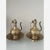 آفتابه لگن قلمزده و پخدار برنجی قابل استفاده