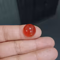 نگین عقیق سرخ اصل و معدنی گرد مخصوص انگشتر مردانه و زنانه و گردنبند بسیار زیبا و خوشرنگ 