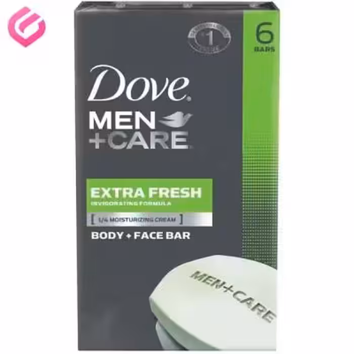 صابون داو مدل Men Care Body & Face Extra Fresh بسته 6 عددی