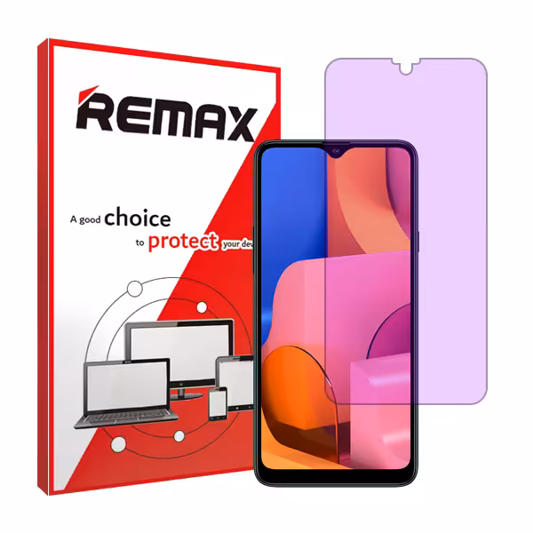 گلس سامسونگ Galaxy A20s مدل آنتی پرپل برند ریمکس کد S